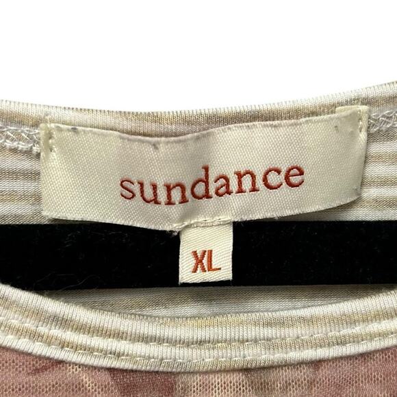 Sundance Pink Ever Blooming Floral Print Mesh Layered Short Sleeve Top Womens XL - Picture 3 of 6